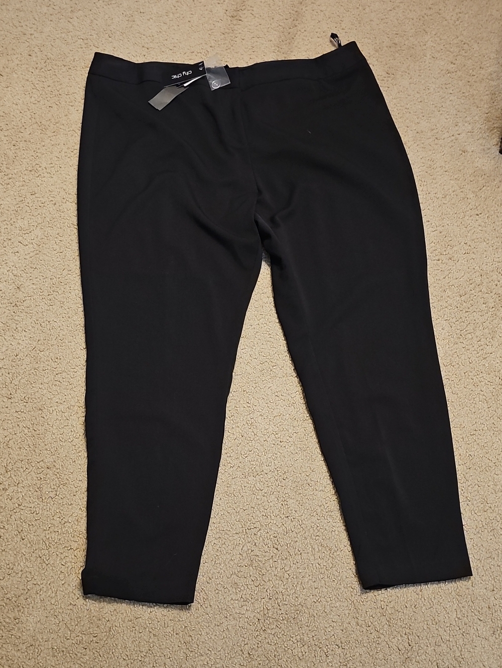 City Chic Black Straight Leg Ponte Pants